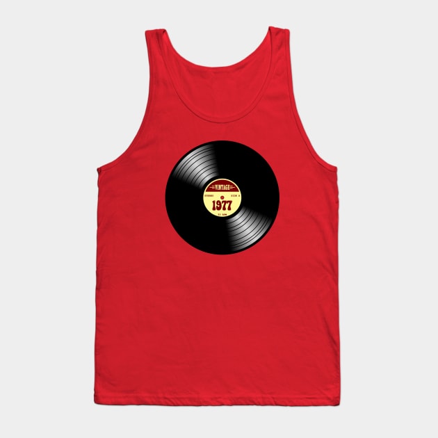 Vintage Vinyl 1977 Tank Top by GloopTrekker